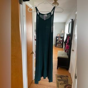 Summer dress, dark teal green